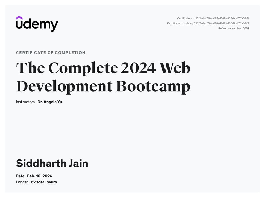 Web Development Bootcamp